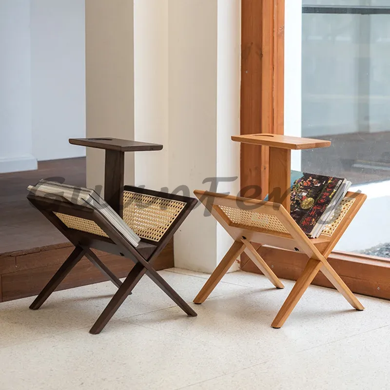 Style Solid Wood Rattan Storag - огляд і ціна Magazine Holder Rack